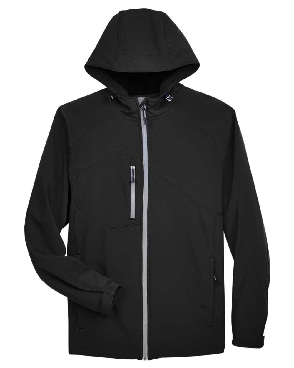 North End 88166 Men's Prospect Two-Layer Fleece Bonded Soft Shell Hooded Jacket